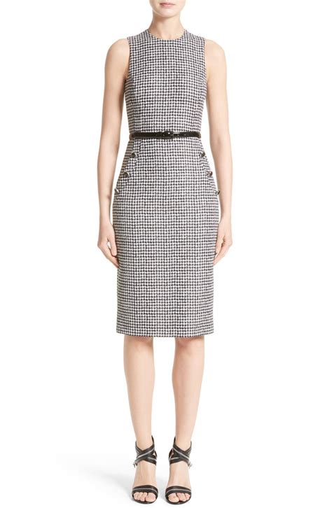 Michael Kors Collection Strapless Houndstooth Sheath Dress.